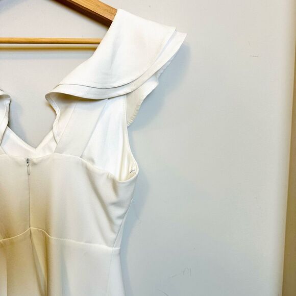 LULUS Divine Darling White‎ Ruffle Skater Dress – Size Small – NWOT - Picture 4 of 9